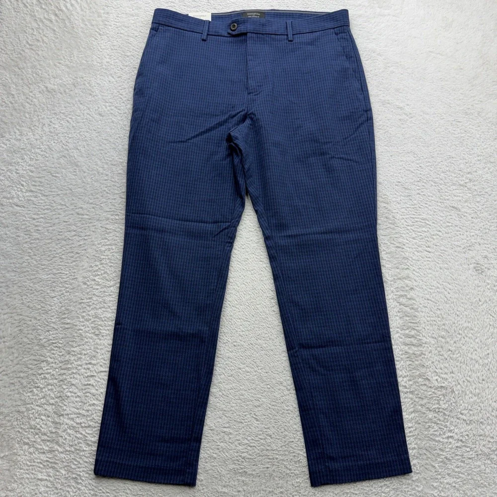 Banana Republic Grayson Slim Tapered Ankle Pant Mens 34x30 Blue Textured NWT